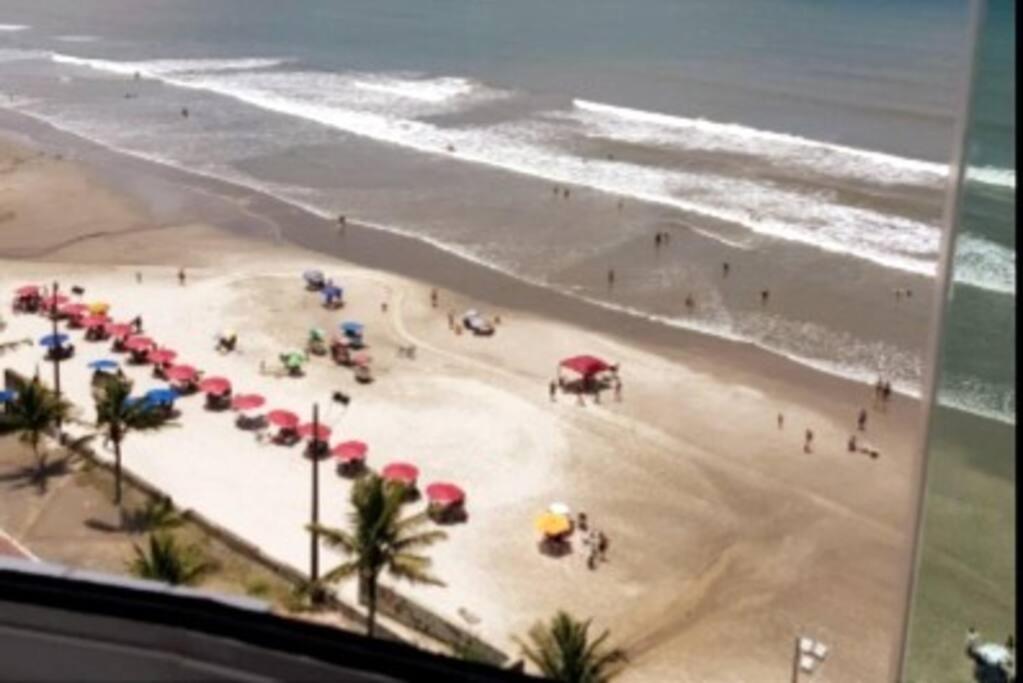 Ap Frente Mar Com Ar-Condicionado E Varanda Gourmet Mongagua Exterior photo